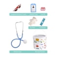 thumbnail image 3 of Kit médico Kit de médico realista para niños, juego de juguete de madera con estetoscopio, termómetro, modelo de diente, cepillo de dientes, pasta de dientes, sonda dental, cubo de almacenamiento de e Eccomum Kit médico, 3 of 7