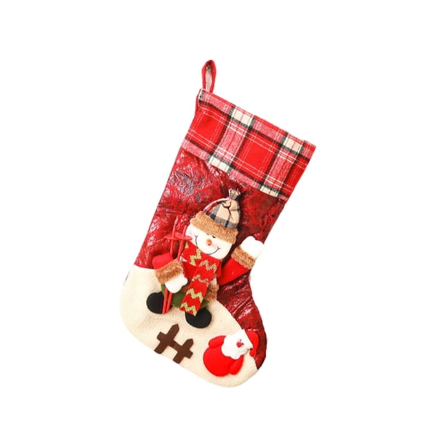 Cateissary Calcetín de Navidad Festival vacaciones colgante árbol de Navidad chimenea pared regalos bolsas hogar Bar decoración de oficina Kits de decoración para fiestas Muñeco de nieve