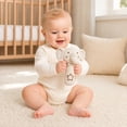 thumbnail image 4 of Rattle Teething Toy Organic Cotton Soft Elephant Stuffed Sensory Hand Rattle 5.5 inch 1 Pack BPA Free Chewable Newborn Calming Soothing Toy for 0-12 Months Infant Toddler Shower Birthday Gift, 4 of 4