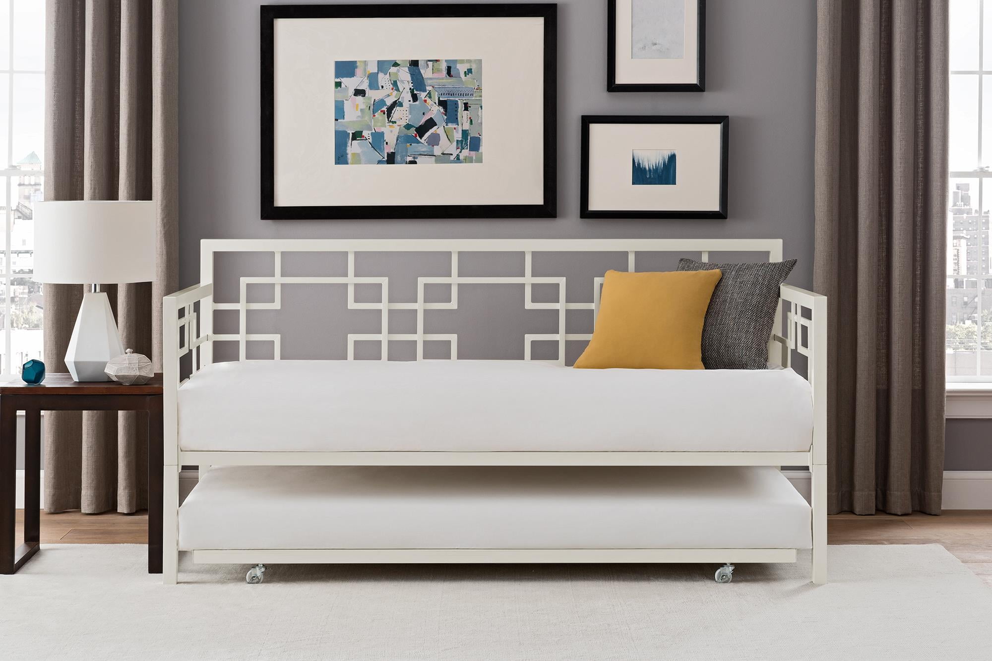 Daybed White Contemporary Home Twin Metal Frame Day Bed Daybed and