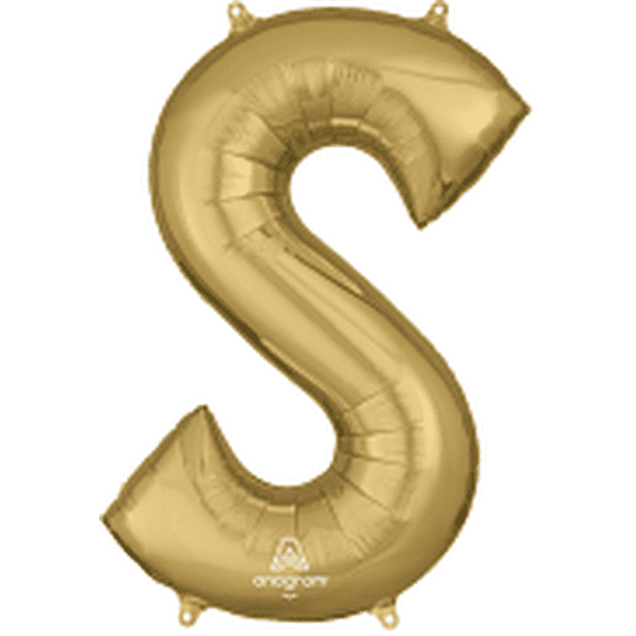 LRG SHP LETTER S - WHITE GOLD
