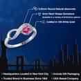 thumbnail image 2 of Gem Stone King 10K White Gold Pink Created Sapphire and White Diamond Accent Infinity Ring for Women (0.51 Cttw, Heart Shape 4MM, Gemstone September Birthstone, Size 9), 2 of 6