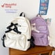 thumbnail image 2 of Mochila escolar con lazo plisado y personalidad de contraste de colores bonitos con estilo de animación para chicas y estudiantes, 2 of 6