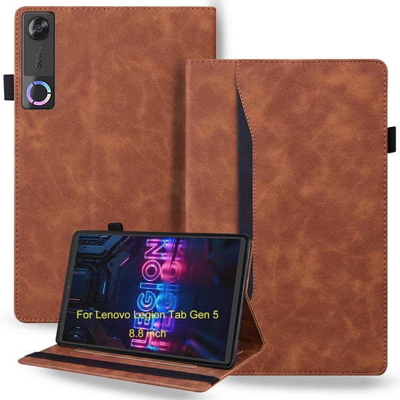 DWaybox Case for Lenovo Legion Tab Gen 5 8.8" 2026, Folio Cover with Kickstand, Brown
