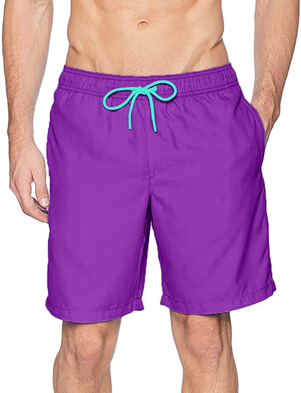 KCSD Men Swim Trunks Solid Color 