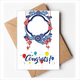 thumbnail image 1 of La cultura China Blue Flower apasionado Sobre de la Carta de felicitación de la tarjeta de matrimonio, 1 of 4