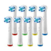 Unique Bargains Professional Electric Toothbrush Replacement Heads White Gentle Clean Nylon Bristles White 8