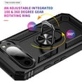 thumbnail image 4 of KOMI Étui pour Google Pixel 9A, Support de Voiture Militaire [Support Intégré] Anneau Métallique Double Couche Protection Antichoc TPU+PC pour Google Pixel 9A 5G Rouge, 4 of 5