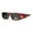 Bright Red, variant on Polarized Womens Rectangular 57mm Fit Over Sunglasses Translucent Red