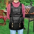 thumbnail image 5 of Tactical Apron for Outdoor Barbecue with 2 Large Pouches and 3 Smaller Pouches Removable Velcro Patch Adjustable Side Strap for the Perfect Fit, 5 of 7