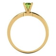 thumbnail image 4 of Solitaire Engagement Ring for Women - 0.5ct Natural Peridot in 18K Yellow Gold Promise Ring, 4 of 6