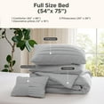 thumbnail image 4 of Cozy Comfort Full Comforter Set, 4 Pieces Soft Pinch Pleat Gray Bedding Set for All Season, 4 of 5
