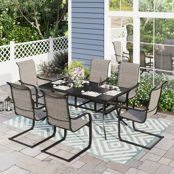 Sophia & William 7 Piece Patio Outdoor Dining Set Metal Furniture Set