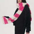 thumbnail image 6 of Kukuzhu Fuzzy Scarf Accessories Striped Scarf Winter Scarf Sweater Scarf Sweater Scarf Aesthetic Accessories, 6 of 7