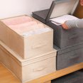 thumbnail image 3 of Estructura resistente para almacenar mantas, libros y juguetes debajo de la cama, tela gris transpirable, plegable y apilable para un almacenamiento compacto, ideal para uso en el hogar y la oficina,, 3 of 6