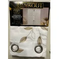 thumbnail image 2 of Set of 2 Elvira Blackout Grommet Top Curtain Panels with Embroidery, 84 Long, White, 2 of 3