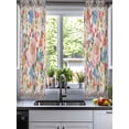 thumbnail image 2 of Boho Pink Flowers Sheer Curtains 54 Inch Length 2 Panels Set for Living Room/Bedroom, Colorful Floral Spring Vintage Botanical Kitchen Curtains Grommet Semi-Sheer Curtains Window Treatments 42"x54"x2, 2 of 7