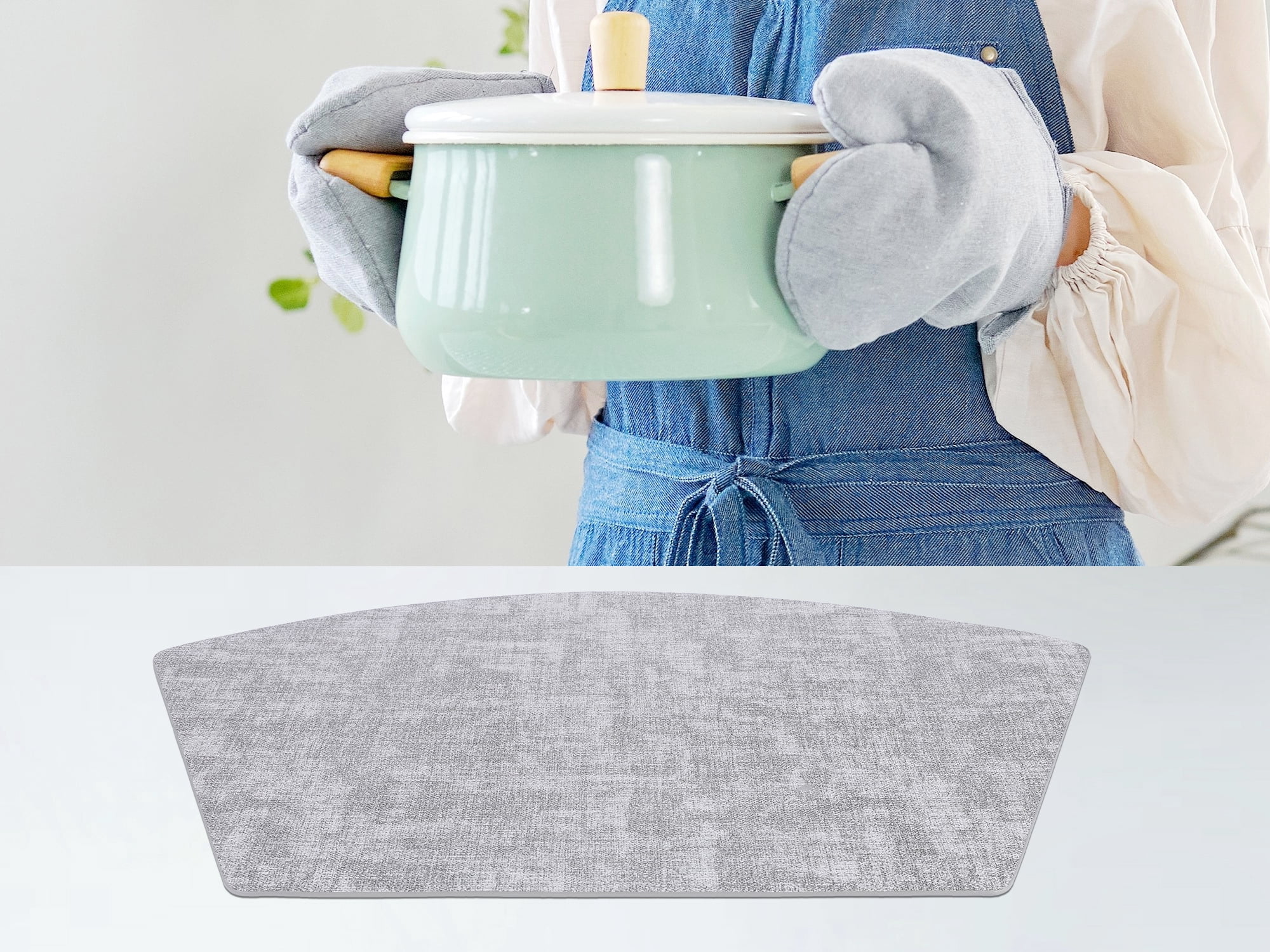 Unique Bargains Set of 6 Faux Leather Placemats Gray