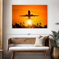 thumbnail image 3 of Elephant Stock Airplane Summer Flight Wall Art - Horizontal Canvas Wall Art - Living Room Wall Decor - Transportation Canvas - Orange And Black Decor - 48" x 32", 3 of 8