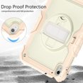 thumbnail image 7 of Case for iPad (A16) 11th Gen 2025/ iPad 10th Gen 10.9 Inch 2022 with Screen Protector, 360 Degree Rotating Kickstand Hand Strap Shockproof Cover with Shoulder Strap, Cream Rose Gold, 7 of 7