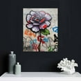 thumbnail image 4 of Creowell Graffiti Canvas Wall Art, Street Graffiti Canvas Wall Art, Modern Street Graffiti Wall Art,Graffiti Art Rose Flowers Canvas Painting for Living Room Decor 16x20 in/12x16 in, 4 of 4