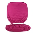 thumbnail image 3 of Funda elástica con diseño dividido para ordenador, giratoria, de color sólido, para sala de estudio en casa, de poliéster duradero, color rosa y rojo., 3 of 5
