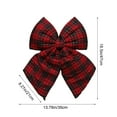 thumbnail image 3 of feimajia Christmas Bow Decoration Checkered Bow Pendant Window Decoration Christmas Tree Topper, Ribbon Bow Topper for Tree,Xmas Ornaments for Holiday Decor, 3 of 6