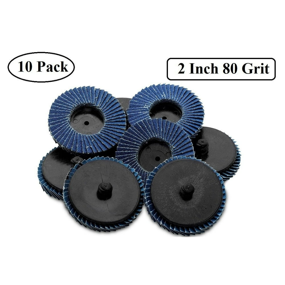 Flap Discs 80 Grit Quick Change Grinding Wheels 10 Pieces 2'' For