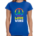 thumbnail image 2 of Love Wins LGBT Pride Rainbow Flag Gay Lesbian Pride Ally Shirts for Women, 2 of 8