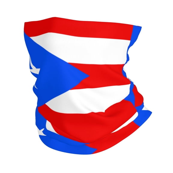 Neck Gaiter Face Mask Men Women Puerto Rico Flag Seamless Bandana Face Cover Scarf Mask Balaclava Headband
