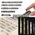 thumbnail image 6 of Office Supplies Colorful DIY Notepad Metal Accessory Ring Binder Loose-leaf File Folder Notebook Binding Hoops Binder Clip A5-GOLD, 6 of 8