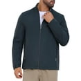 thumbnail image 4 of INSPIRE CHIC Business Jacket for Men's Lined Stand Collar Full Zip Up Lined Formal Golf Jacket L Dark Blue, 4 of 7
