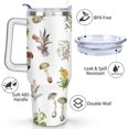 thumbnail image 3 of 40oz Colorful Botanical Mushroom Stainless Steel Flip Straw Tumbler Spill Proof Travel Cup Double Wall Vacuum Insulated Coffee Mug with Top Handle, 3 of 6