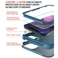 thumbnail image 7 of Diverbox Designed for iPhone 12 Pro Max Case with Screen Protector Camera Lens Cover Heavy Duty Shockproof Dropproof Cases for Apple iPhone 12 12 Pro Max (Blue), 7 of 7