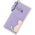 thumbnail image 3 of Women Long Purse With Zip And Press Stud Cat Pattern, 3 of 3