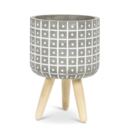 Set of 2 Large Dot Tripod Planter