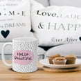 thumbnail image 5 of MUGBREW 11 Oz Ceramic Tea Cup Coffee Mug, Pastel Pink Hello Beautiful, 5 of 7