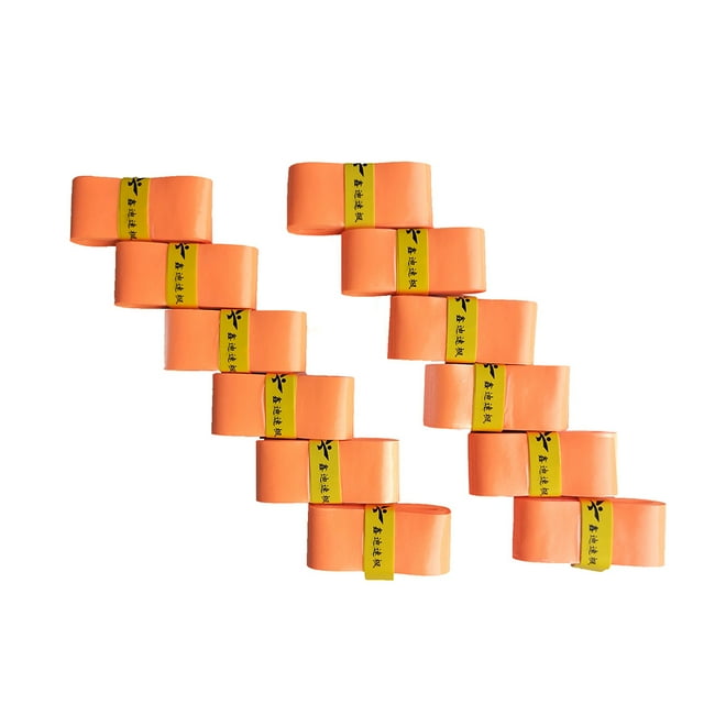 Wosthever Paquete de 12 envolturas para raqueta de bádminton, agarre de tenis para interiores y exteriores, bandas para el sudor antigolpes, mango de Type2 NO2 Wosthever OD002588-03
