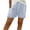 Dark Blue Shorts for Women, variant on CFLVAEK Striped Shorts for Women Summer Casual Wide Leg Lounge Shorts Trendy Elastic High Waisted Pull On Shorts with Pockets Light Blue L