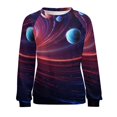 thumbnail image 7 of Galaxy Star Outer Space Womens Casual Crewneck Sweatshirt Long Sleeve Tops Cute Pullover Loose Fit, 7 of 7