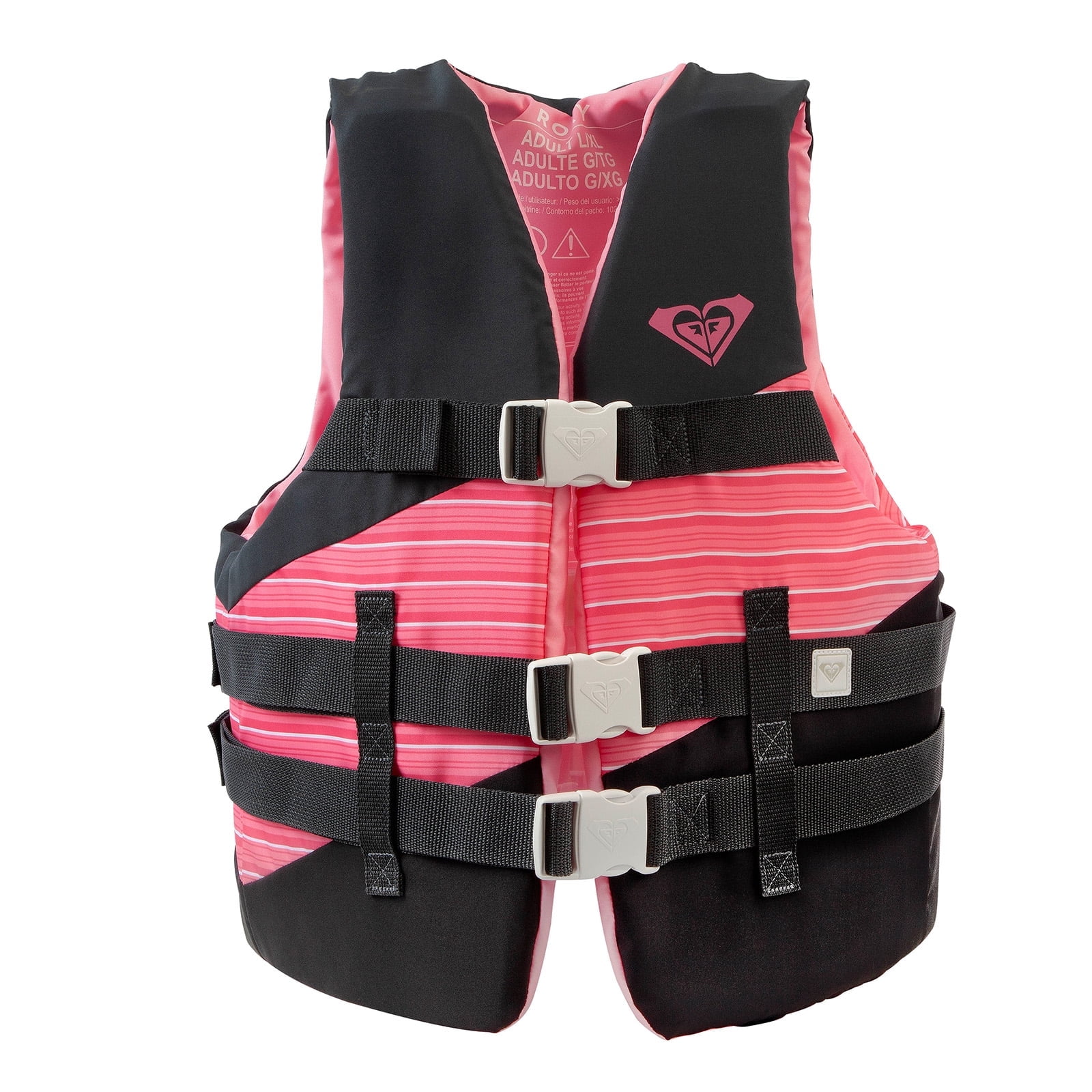 ROXY USCG Approved Women’s Life Vest, Light-Weight EPE Foam and Oversized Arm Holes, Three Belts with Quick-Release Buckles for Fishing and Boating – S/M Size