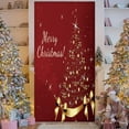 thumbnail image 4 of Stijggn Christmas Door Tapestries Christmas Party Decorations Xmas Tree Door Cover Banner Merry Christmas Door Hanging Backdrop Decorations for Winter Indoor Outside Front Door Banner, 4 of 7