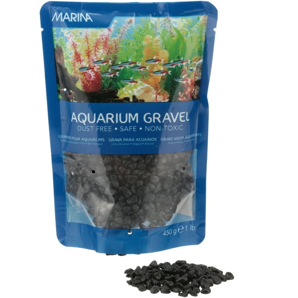 (2 Pack) Marina Decorative Black Aquarium Gravel, 1 lb