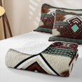thumbnail image 4 of Erosebridal Country Tribal Cowhide Twin Quilt Set,Aztec Western Geometric Twin Coverlet Set For Boys,2 Pieces, 4 of 7