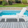 thumbnail image 5 of UBesGoo 2 Pieces HDPE Recling Chaise Chair, Outdoor Lounge Chairs, Pool Sun Recliner for Patio Garden, White, 5 of 7