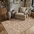 thumbnail image 4 of BERTHMEER 4'×6' Area Rugs for Living Room Bedroom Dining Room Entryway Entrance Oriental Floral Vintage Farmhouse Machine Washable Non-slip Traditional Distressed Carpets, Brown, 4 of 6