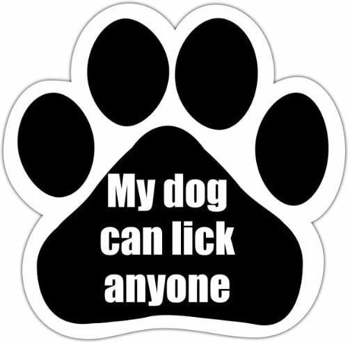I May Not Be Perfect....But My Dog Thinks I Am Paw print Car Magnet 5" Paw Print 