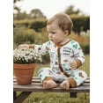 thumbnail image 3 of BemeyourBBs Western Cowboy Baby Boy Clothes Stuff Infant One-piece Mallard Duck Bull Romper Zipper Spring Fall Winter Jumpsuit Retro Bodysuit Newborn Going Home Outfit, 3 of 9