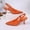 Orange, variant on heels for women T-Bar closed toe Closed Toe T-Strap High Arch heeled sandals High Heel Stability Arch Support Thin