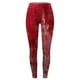 thumbnail image 3 of MKLEKYY Leggings de yoga con estampado rojo informal para mujer, 3 of 3
